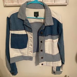 COLOR BLOCK JEAN JACKET